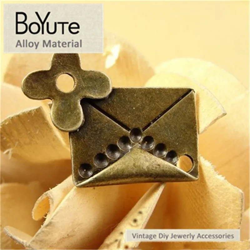 

BoYuTe (60 Pieces/Lot) 26*21MM Zinc Alloy Envelope Charms Antique Bronze Plated Diy Charms for Jewelry Making