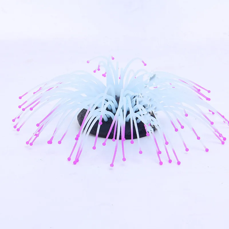 Украшение для аквариума коралловый морской урчин светящийся анемон украшения