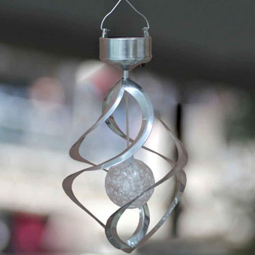 Солнечный светодио дный мощность LED ветер Spinner светодиодный свет Открытый Сад
