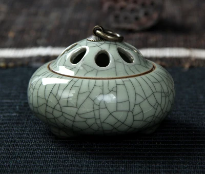 Longquan Celadon латунь керамика фарфор ладан плита держатель Будды курильница ладан палочки с ладаном катушки конусов печи - Цвет: D