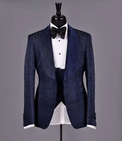 handsome groomsmen wool blend groom tuxedos mens wedding dress man jacket blazer prom dinner jacketpantstievest a91