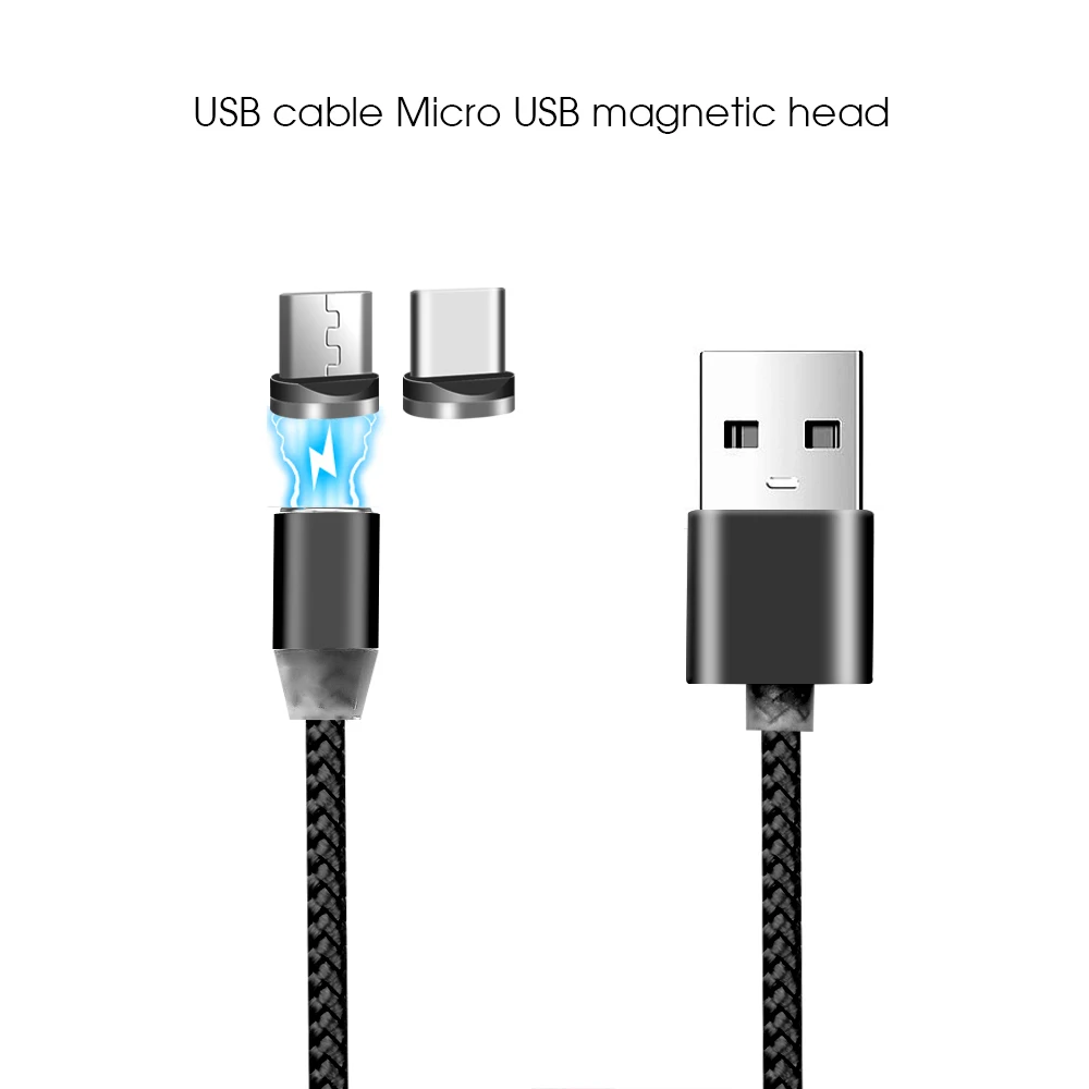 1 м Магнитный кабель Micro usb Type C адаптер для быстрой зарядки телефона Microusb