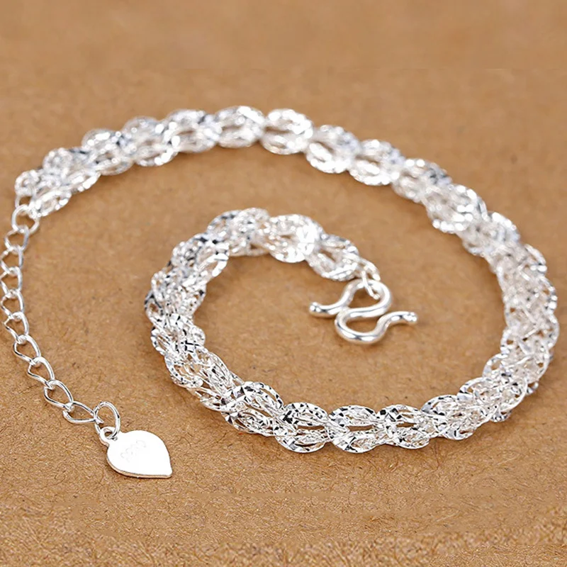 808 STORE Fine Jewelry Charm Women Silver Bracelet Retro Creative Design Wedding Anniversary Gifts | Украшения и аксессуары
