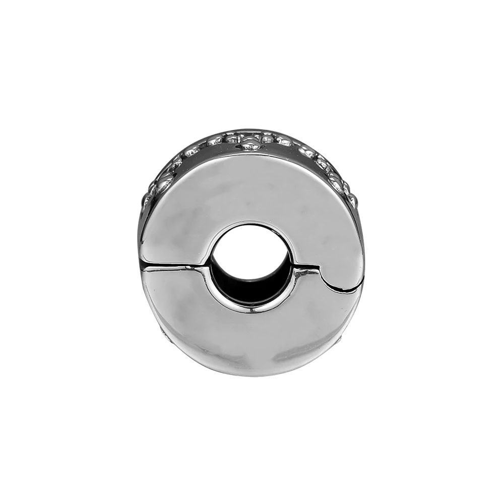 

Fits For Pandora Charms Bracelets Dazzling Crown Clip Beads with Clear CZ 100% 925 Sterling-Silver-Jewelry Free Shipping