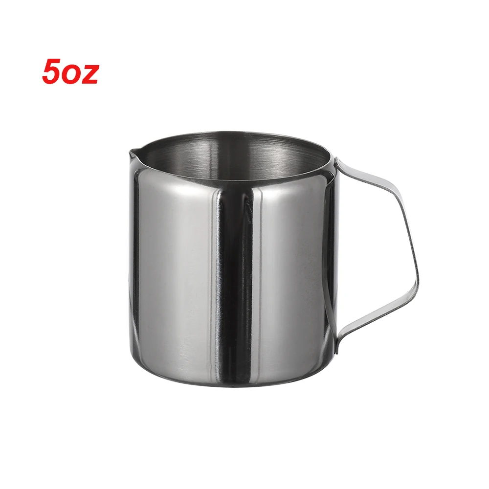 5oz 5 size Durable Stainless Steel Milk Frothing Jug Coffee Cream Pitcher Cup Latte Art Spout Pitcher Home& Kitchen Coffeeware - Цвет: 5oz