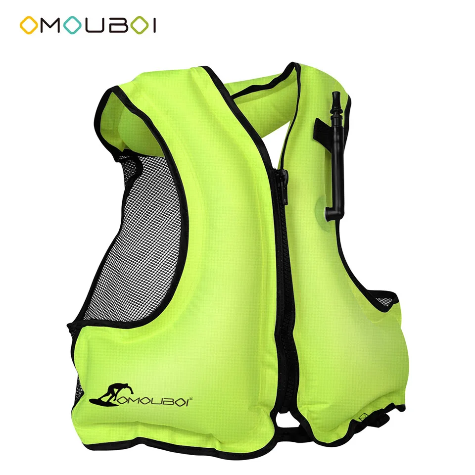 OMOUBOI Pro Swimsafe зеленый связывая ремни добавлены Надувные Безопасности Рашгард