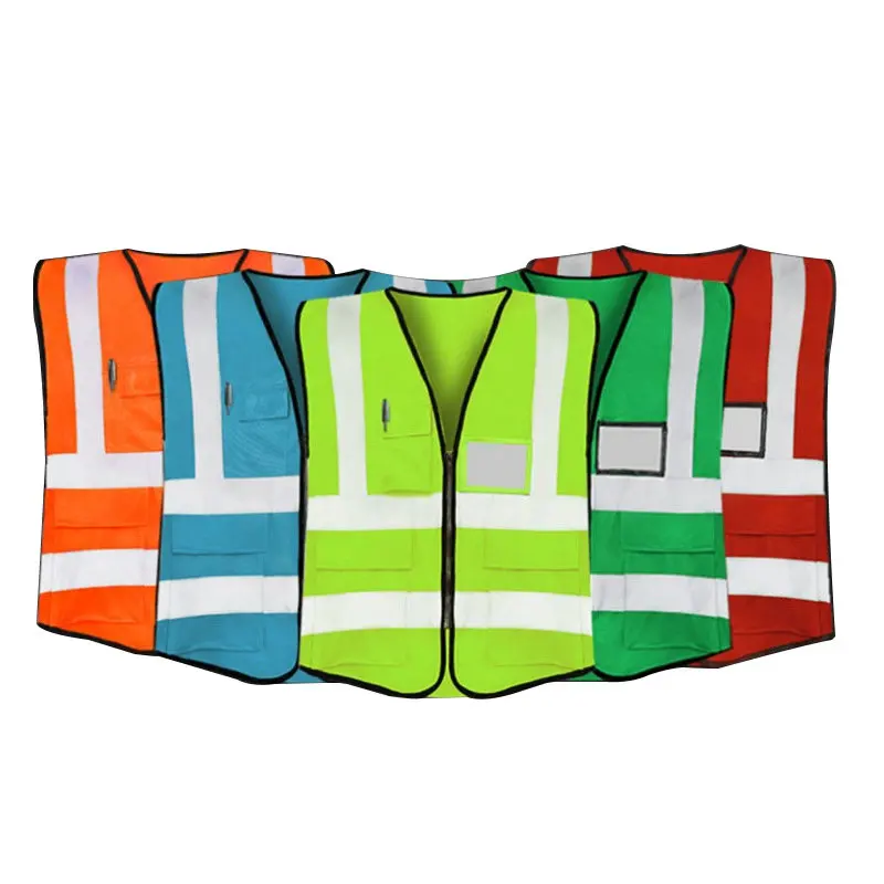 

HI VIS VIS EXECUTIVE VEST HIGH VISIBILITY WORK WAISTCOAT REFLECTIVE SAFETY CLOTHING TOPS ORANGE YELLOW BLUE RED ORANGE GREEN