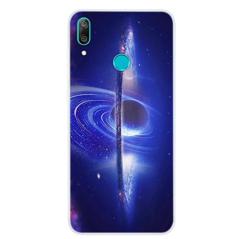 Силиконовый чехол для Huawei Y7 2019 мягкий телефона с принтом космоса Y 7 Prime Прозрачный