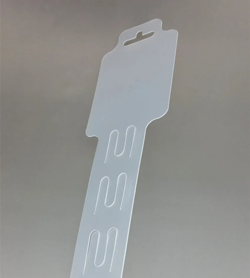 L92cm Plastic Clear PP Retail Hanging Merchandising Clips Holders Strips Products Display Supermarket Store 300pcs