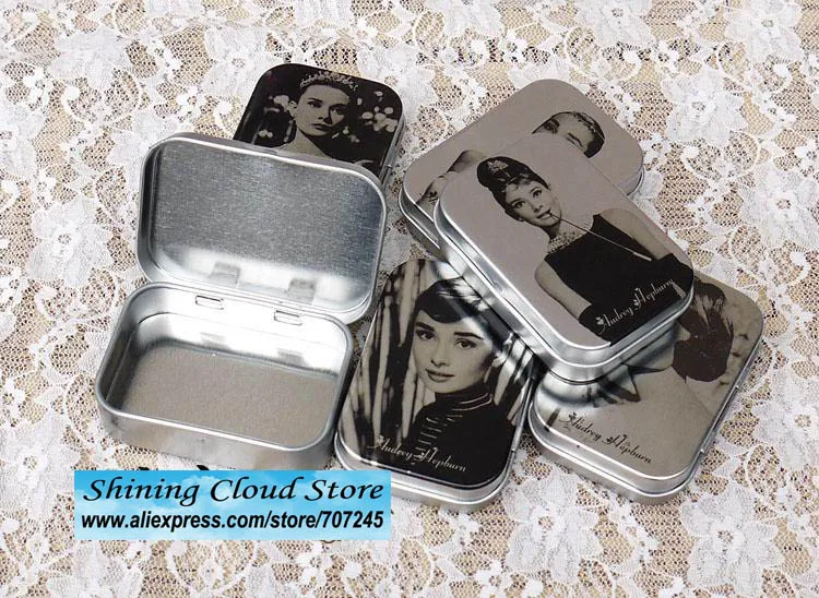 Бесплатная доставка! 1 партия = 6 шт.! Ретро квадратные жестяные металлические