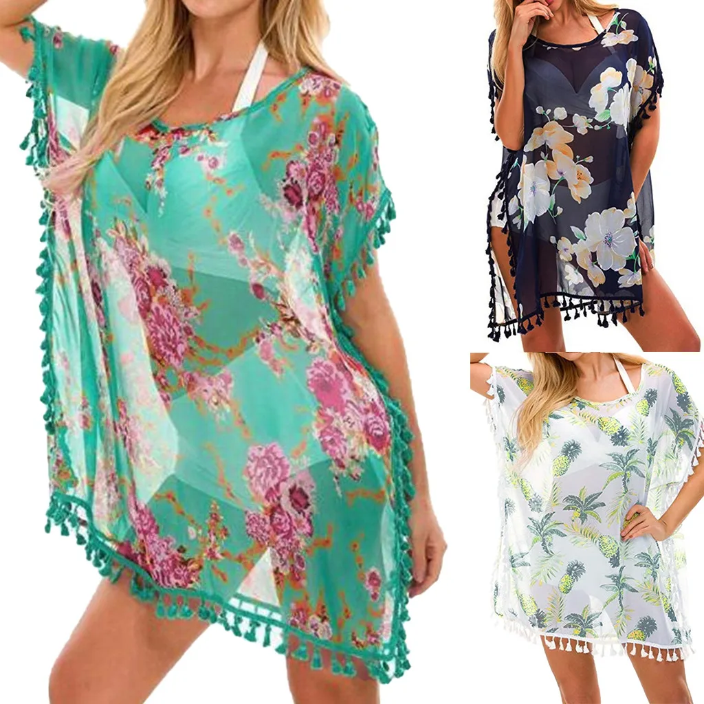 Женское платье пляжный купальник с круглым вырезом Пляжная накидка бесплатная