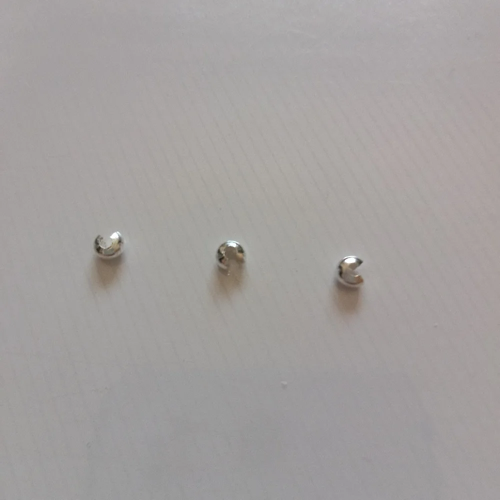 Горячая 5000 шт 3 мм сплав Открытый позиционирование бисера Конец браслет ожерелье