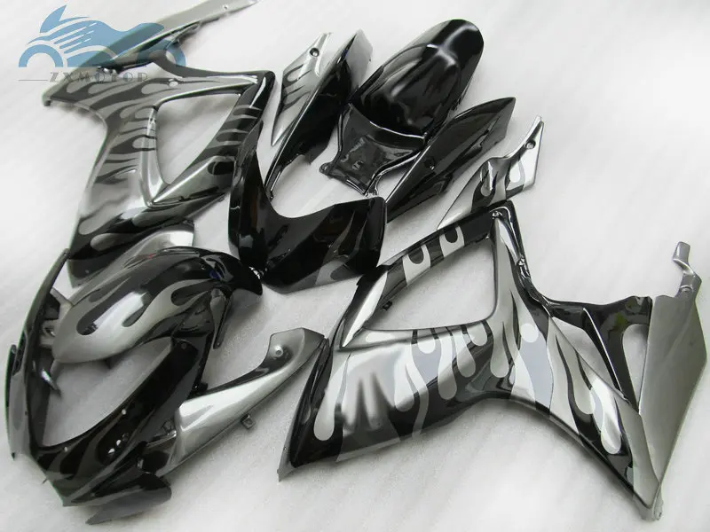 

Custom Injection Fairing for Suzuki GSXR 600 2006 2007 K6 GSXR600 750 motorcycle racing fairings kit GSXR750 06 07 blace flames