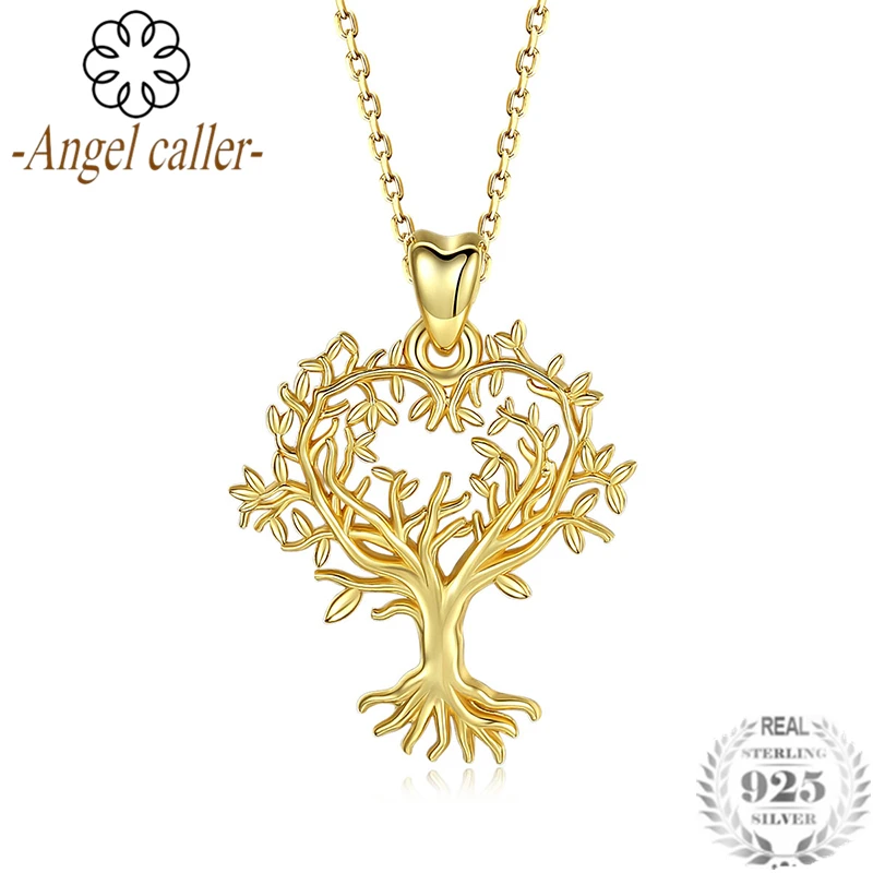 Женское ожерелье с подвеской в виде дерева жизни Angel Caller Настоящее серебро 925