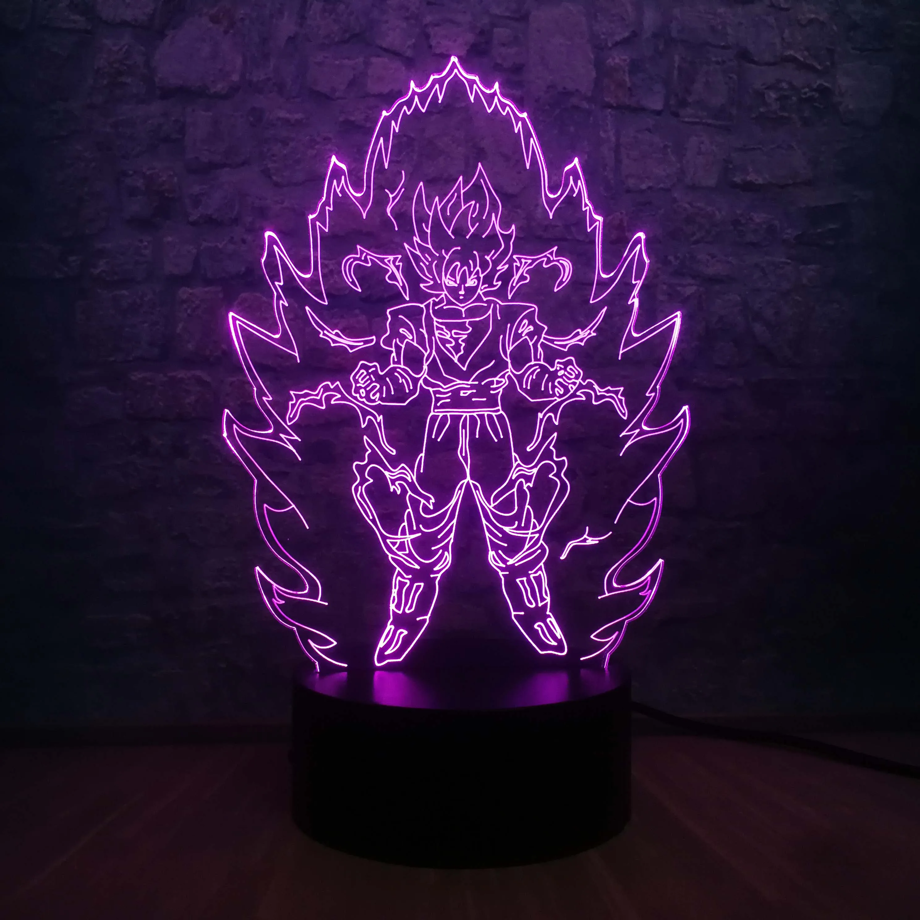 3D светодиодный светильник Dragon Ball Super Son Goku ночник для спальни креативное