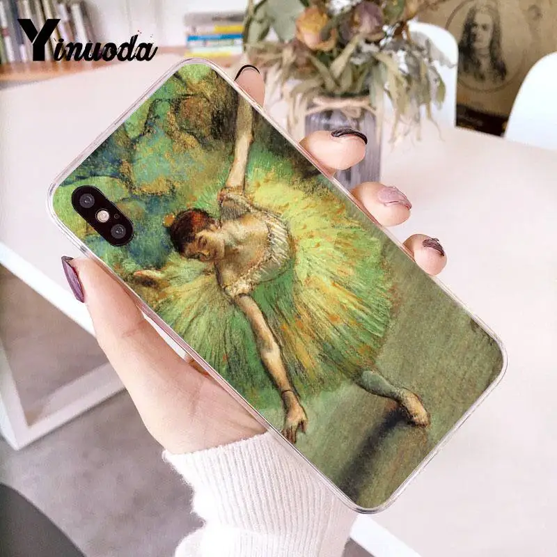 9 Yinuoda для iPhone 7 Чехол Балерина картина маслом Прозрачный чехол для телефона для iPhone 8 7 6 6S Plus X 10 5 5S SE XR XS XSMAX - Цвет: 9