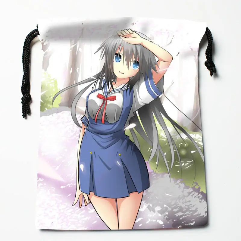 Пользовательские clannad печатная атласная сумка для хранения с завязкой