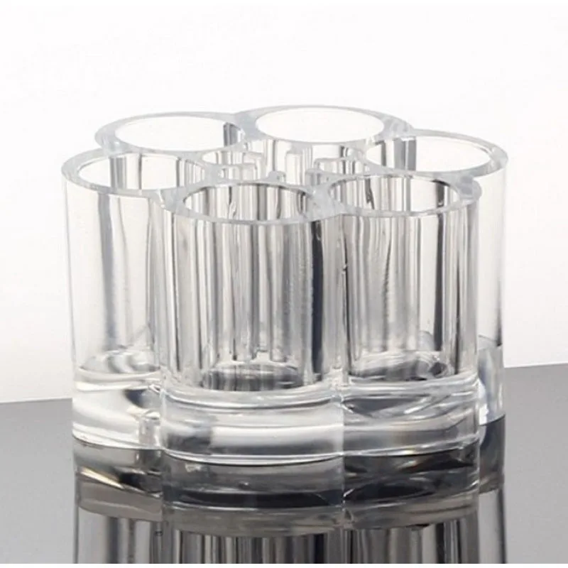 6 отверстий прозрачный круглый пластиковый акриловый косметический стеллаж для