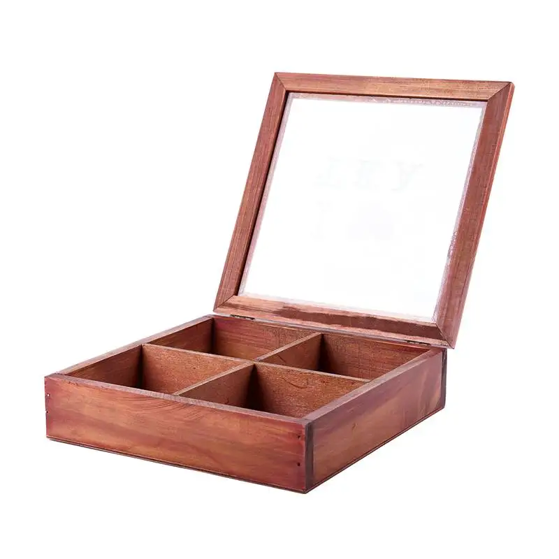 Открытие промотирования белый деревенский деревянный 6 отсек Коробка для