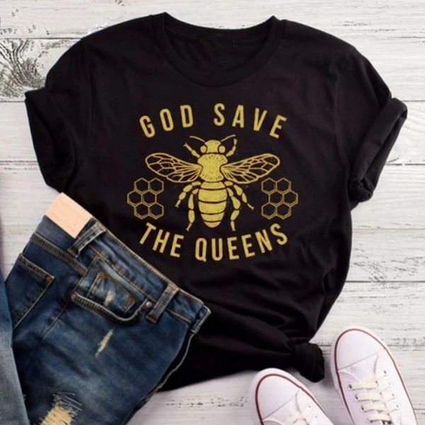 Футболка с надписью god save the Queen винтажная женская рубашка в стиле tumblr хлопковая