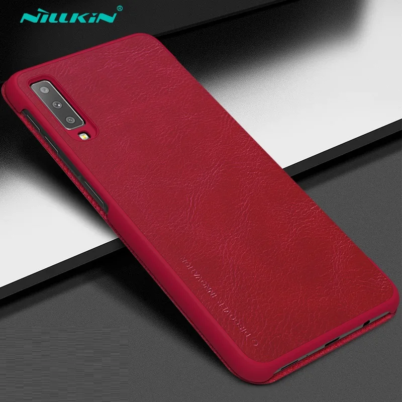 Чехол книжка Nillkin Qin для samsung Galaxy A7 2018 защитный чехол телефона высокое