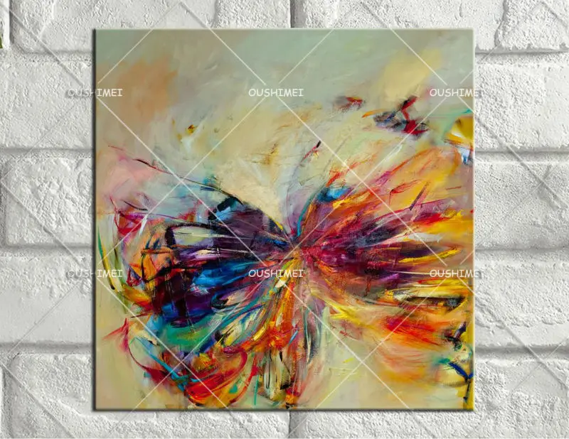 Butterfly Canvas Oil Paintings Vintage Home Decor Wall Decor Abstract Oil Painting or Wall Stickers Home Decor Party Decoration