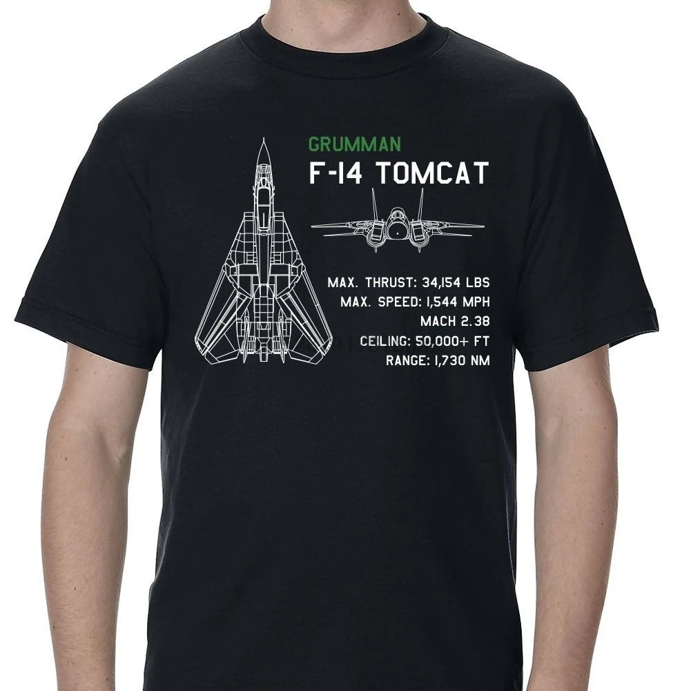 2020 Мода горячая распродажа F-14 Tomcat схема футболка | Мужская одежда