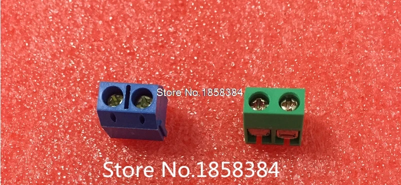 20 шт./лот KF301-5.0-2P KF301 винт 2Pin 5 0 мм прямой штифт PCB клеммный блок коннектор синий и