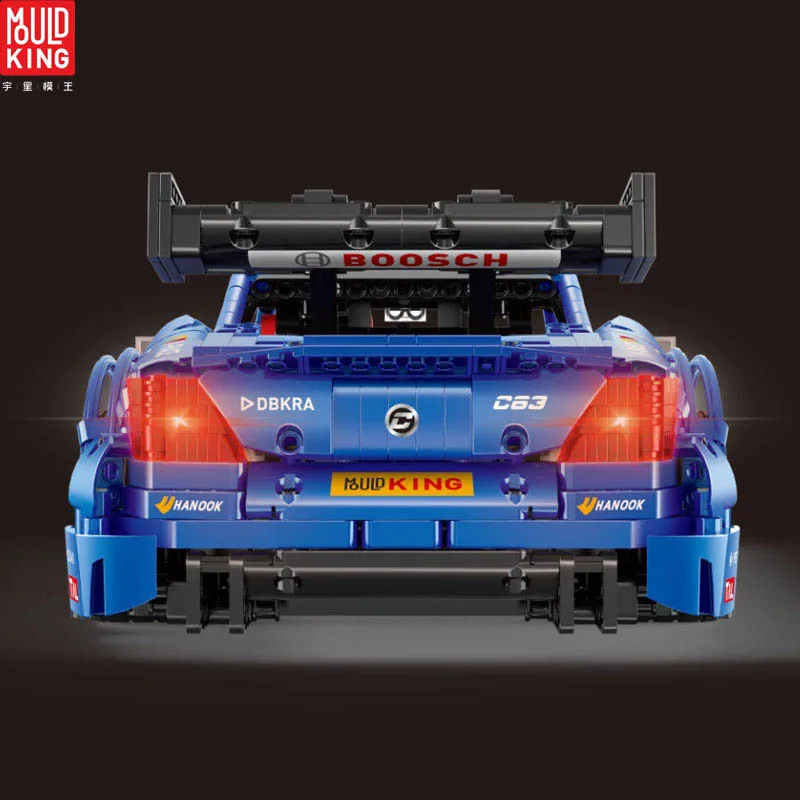 Форма king Technic 13073 MOC-6687 синий гоночный автомобиль C63 строительные блоки кирпичи