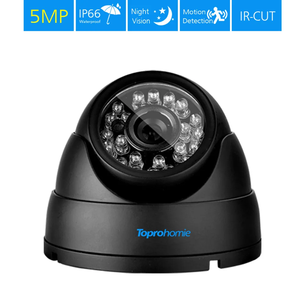TOPROHOIME SONY CCD 5MP безопасность IP66 Крытая уличная Водонепроницаемая ИК камера CCTV