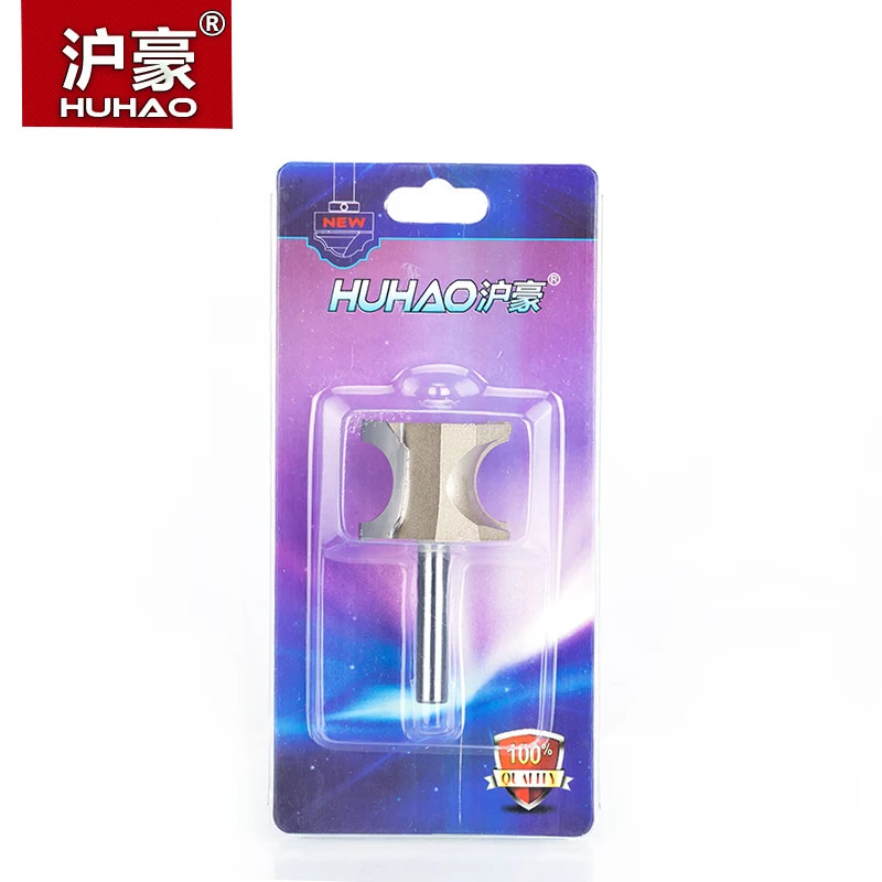 

HUHAO 1pc 1/2 1/4 inch Shank Half Round bit 2 Flute Endmill Router Bits for Wood Without Bearing Woodworking Tool Milling Cutter