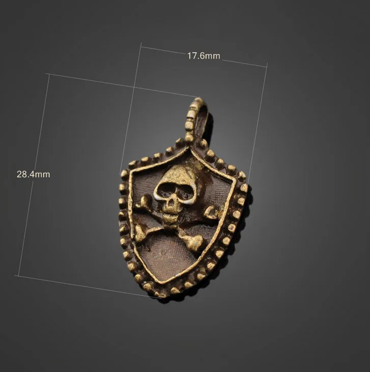 50 шт. античные бронзовые подвески для головы черепа ювелирные изделия