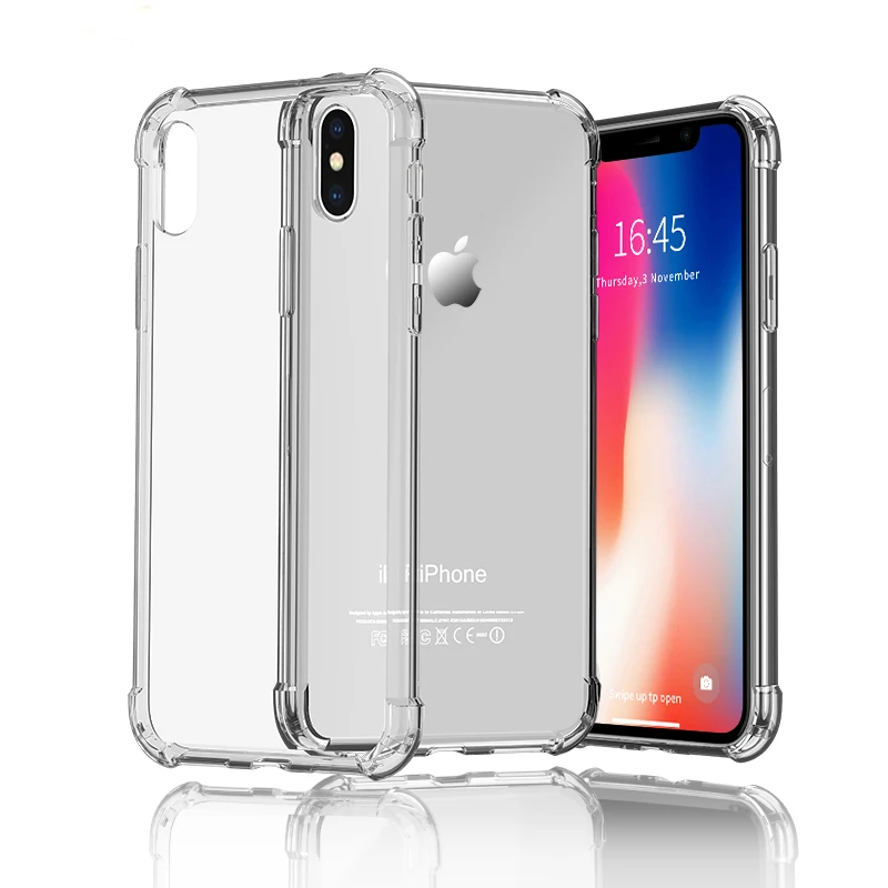 10 шт. ТПУ чехол для iPhone XR XS MAX противоударный X 7 8 Plus 5 5S SE 6 6S Прозрачные задние
