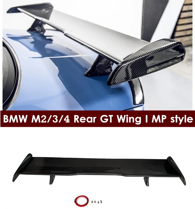Стильный Автомобильный задний спойлер из углеродного волокна M Performance Style GT Wing Для
