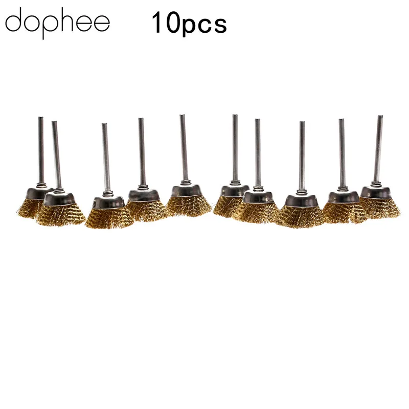 Dophee 10 шт. Аксессуары Dremel вращающиеся инструменты вращающаяся щетка из латунной