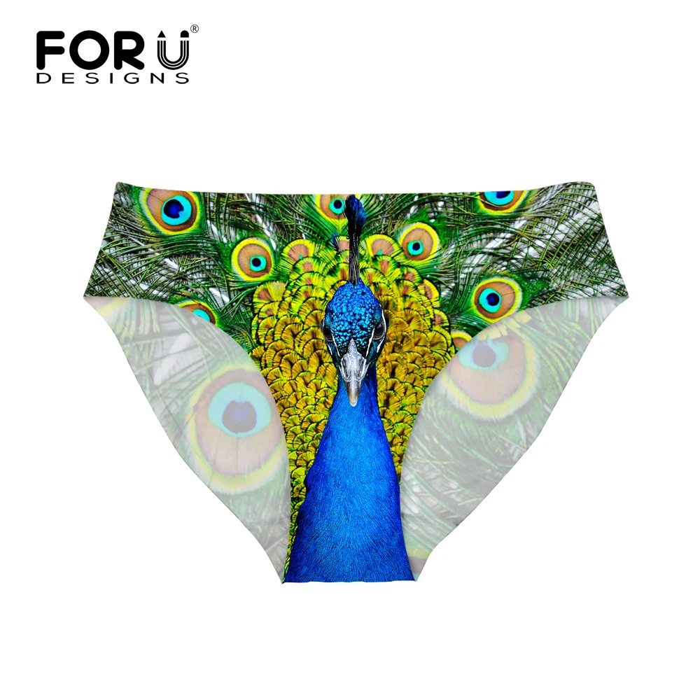 FORUDESIGNS/Ультра-тонкие женские трусики с животным принтом, удобное нижнее белье для девушек, не оставляющие следов трусики для женщин, сексуальные трусы Calcinhas