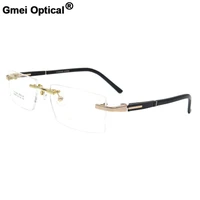 gmei optical s8305 rimless eyeglasses frame for men rimless eyewear glasses