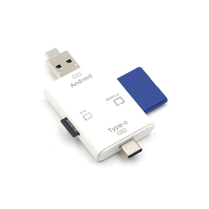 2 в 1 Тип C Otg Micro Usb кардридер sd, TF, Usb памяти OTG кардридер для телефона