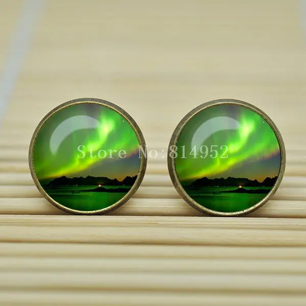 10 пара северное сияние серьги галактики вселенная ювелирные изделия стекло