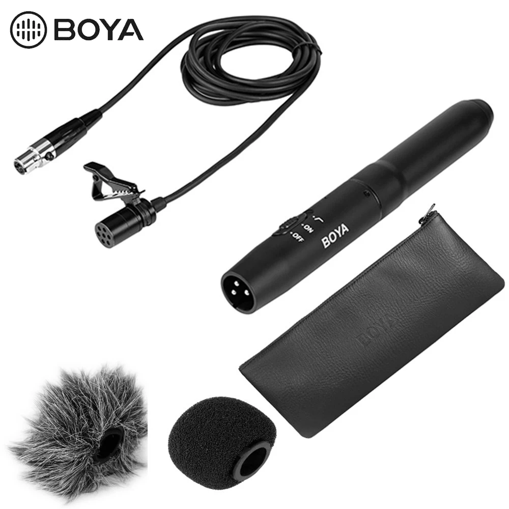 BOYA BY-M11C микрофонный конденсаторный Профессиональный кардиоидный петличный микрофон с отворотом XLR разъем с низкорезным фильтром