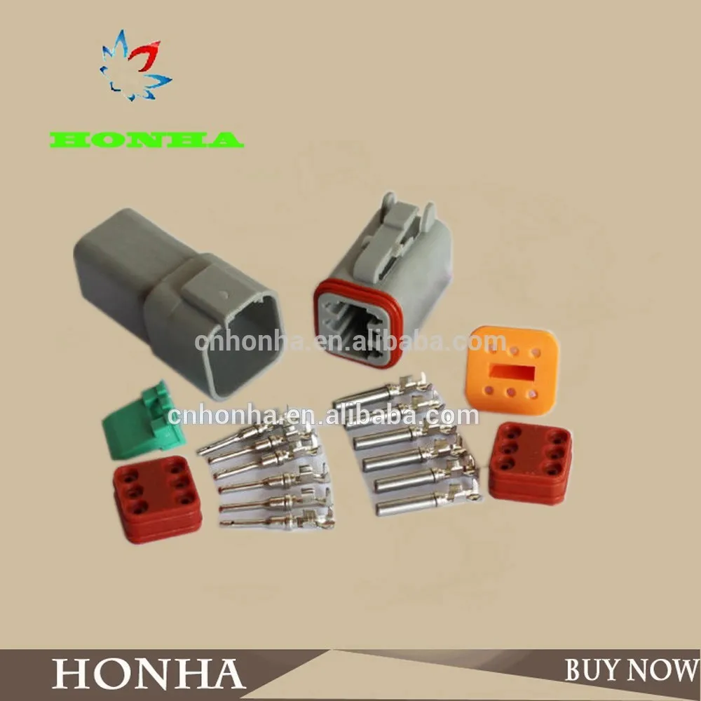

6pin auto wire harness electric male and female connector DT04-6P DT06-6S