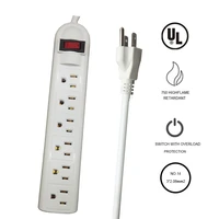 3 pins1 8m power extension cord socket us plug standard power strip switch 15a 125v ul certification outlet adapter