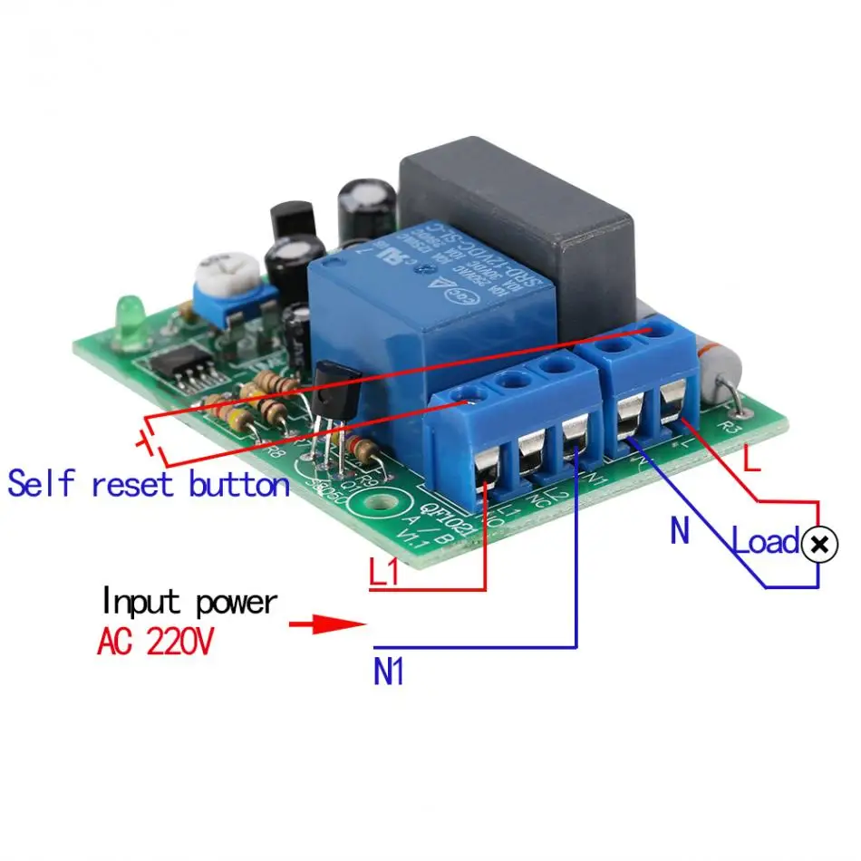 AC220V таймер задержки выключения доска Регулируемая включение/выключение реле времени модуль 220 в 0 секунд-100 минут модуль реле задержки