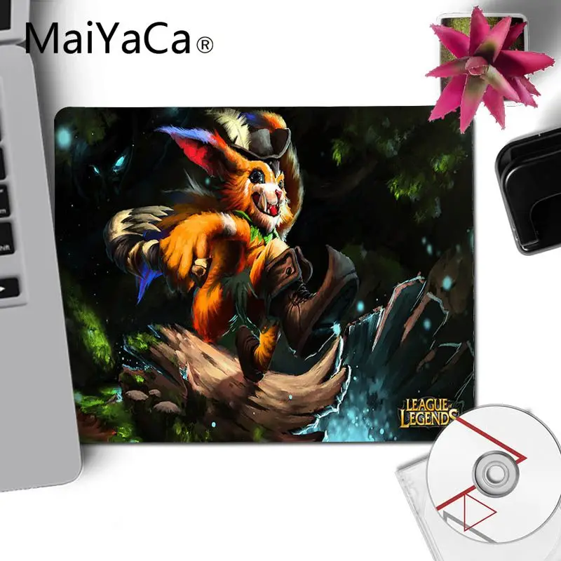 Новое поступление резиновая мышь MaiYaCa league of legends gnar прочный Настольный коврик для