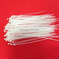 100pcs 15cm nylon plastic zip trim wrap cable loop ties wire aeromodelling tie self locking white