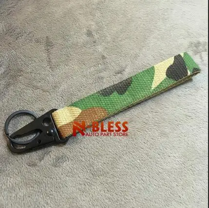 camouflage color 1 шт. Универсальный брелок для ключей держатель для ремня нейлоновые зажимы Хранитель с 1 брелок с крючками Карабин Пряжка для Molle лямки ремень, черный - Название цвета: camouflage color