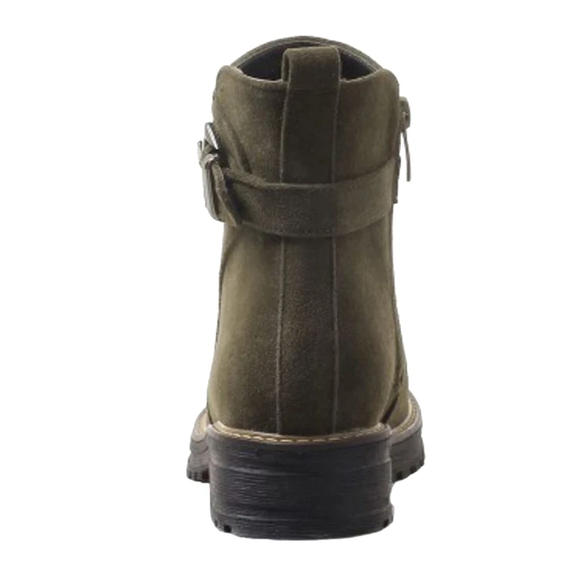 Женские ботильоны на плоской подошве с круглым носком из искусственной