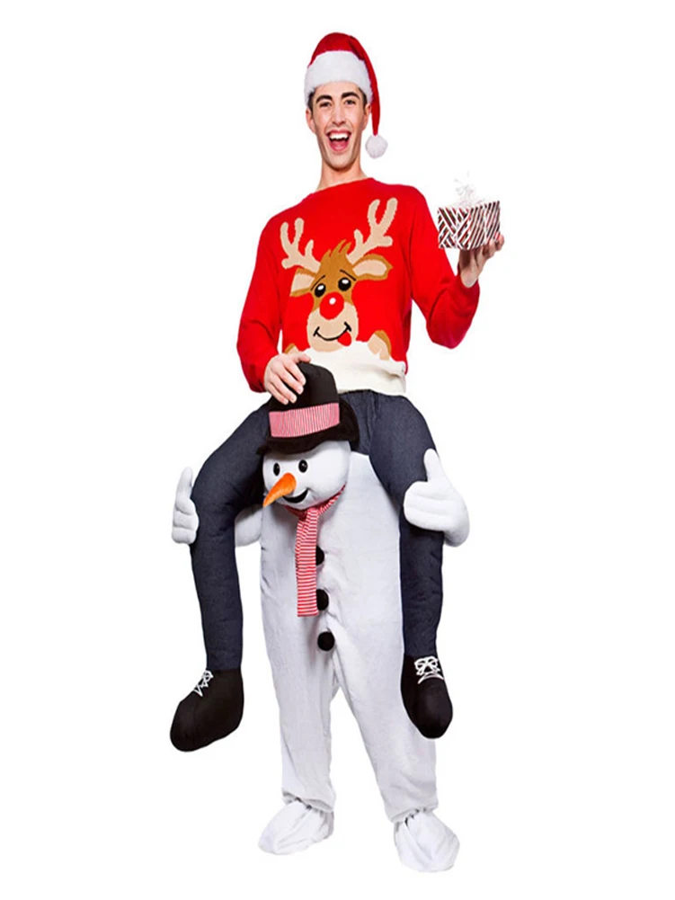 Забавный костюм Снеговик-талисман костюмы для взрослых животных