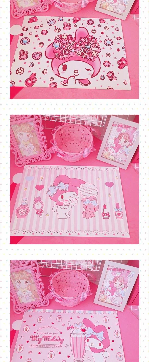 IVYYE розовый My Melody серия модные портативные настольные коврики колодки для хранения ПВХ мультфильм столовые приборы еда Ланч дома для женщин девочек
