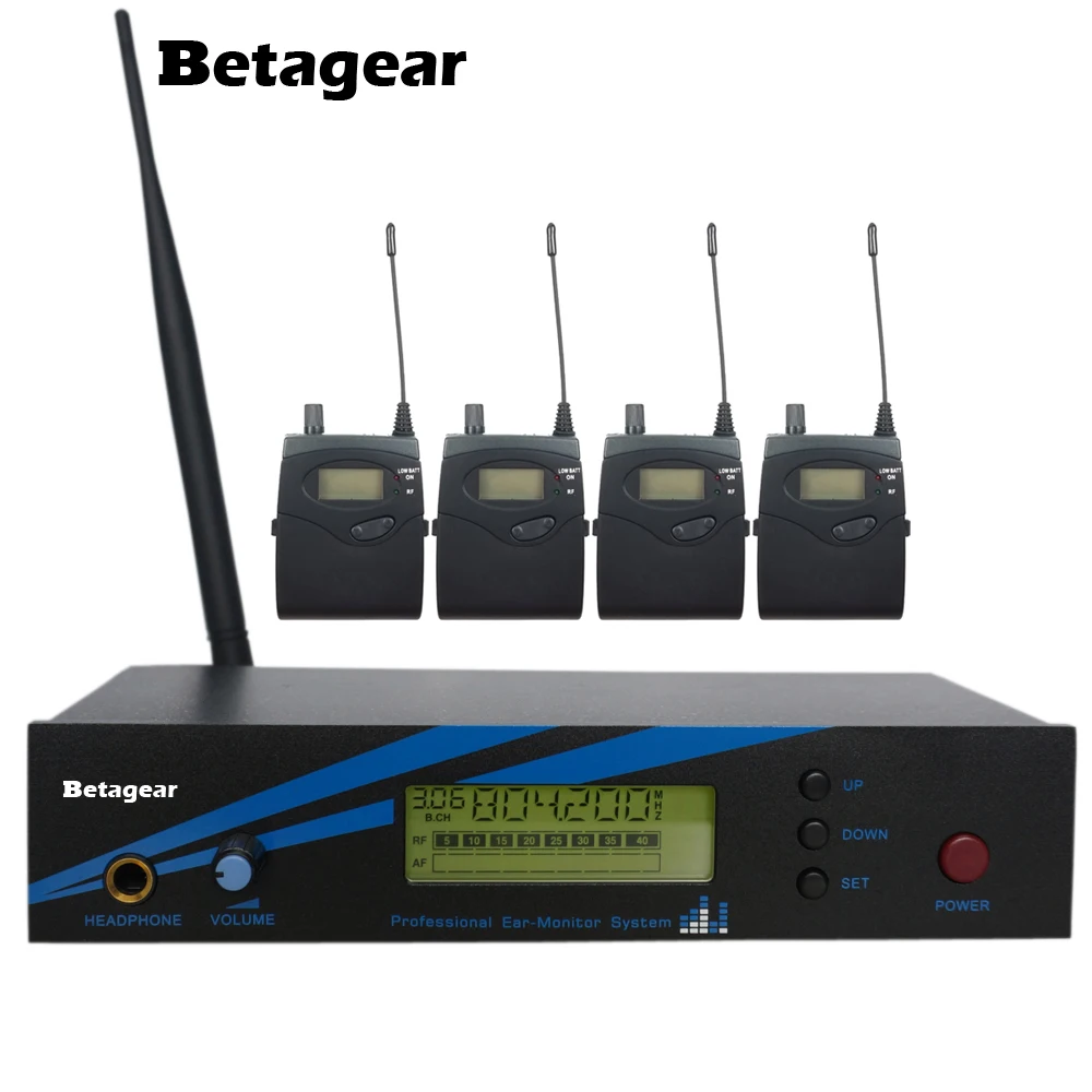 

Betagear 300iemg2 G2 iem monitors wireless in-ear monitoring system 1 Transmitter & 4 Receiver personal monitor wireless system